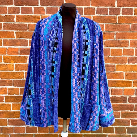 Hand Crafted Jackets & Blazers - Lucille Crighton Woven Purple Jacket